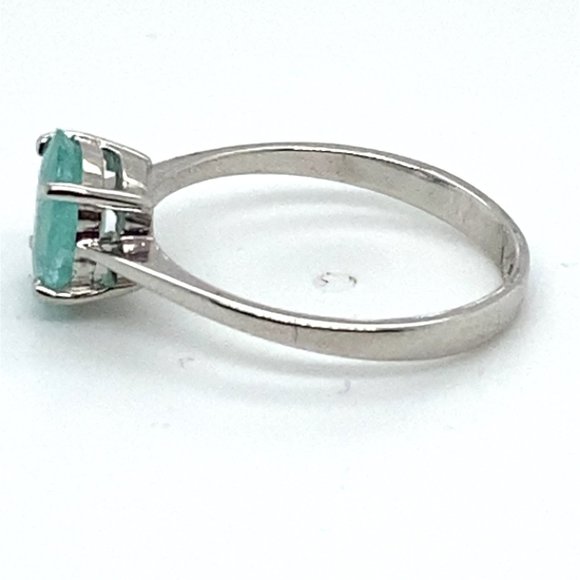 Paraiba Tourmaline 1.05ct Solid 14K White Gold Ring - Picture 7 of 7